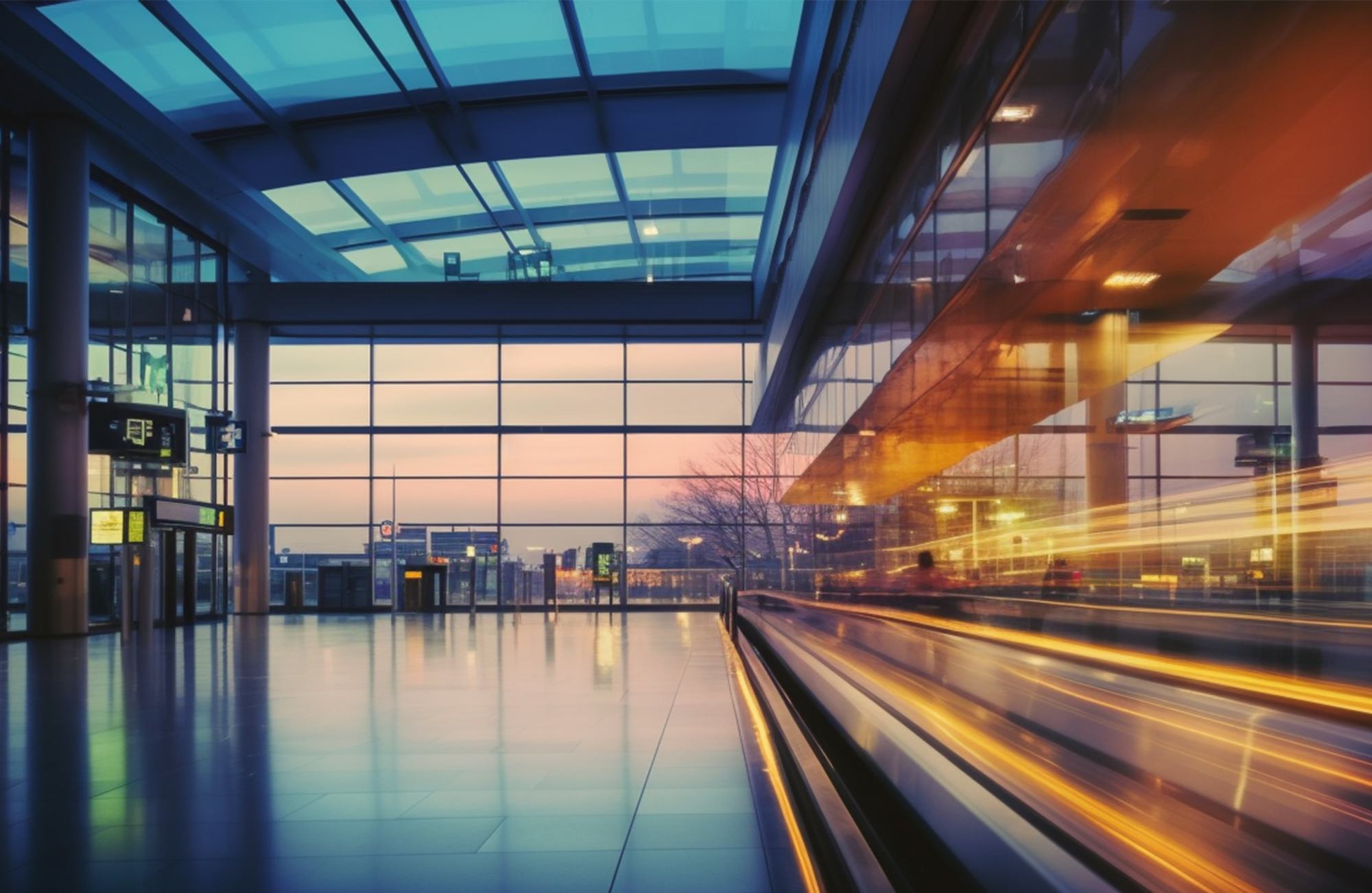 Airport terminal building